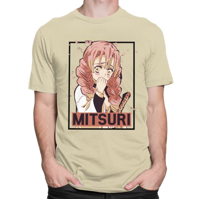 Camiseta Manga Demon Slayer Mitsuri (6 colores) flocado adultos hombres mujeres mangas cortas