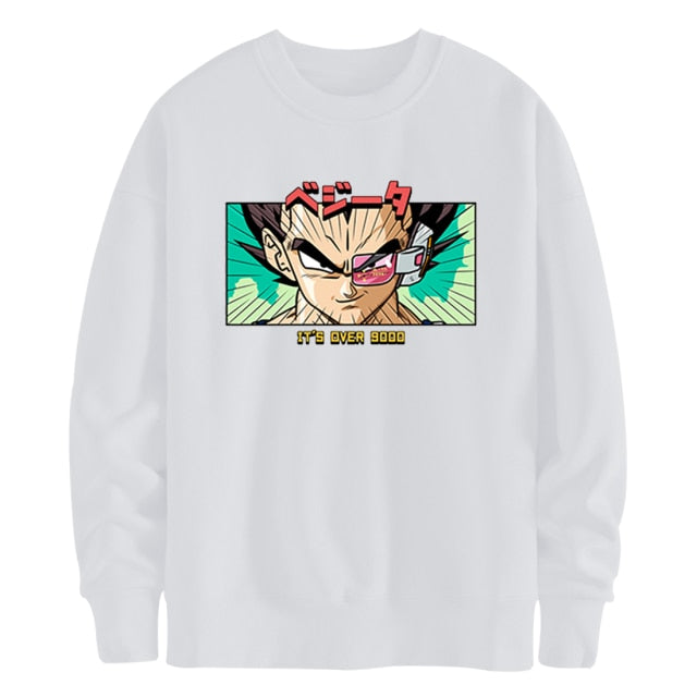 Sweat Vegeta Over 9000 blanc