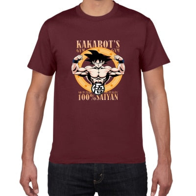 Son Goku T-Shirt für Erwachsene, Herren und Damen, beflockt, kurzärmelig, Manga, Dragon Ball Z