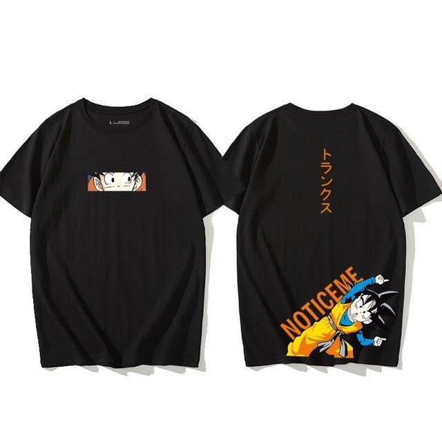 Son Goku Camiseta flocada de gran tamaño Adulto Hombres Mujeres Manga corta Manga Dragon Ball Z