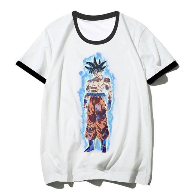 Dragon Ball Super Beflocktes Manga-T-Shirt für Erwachsene, Herren und Damen, kurze Ärmel