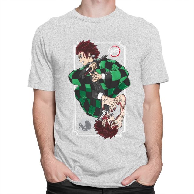 T-Shirt Manga Demon Slayer Tanjiro (6 Coloris) Floqué Adulte Homme Femme Courtes Manches