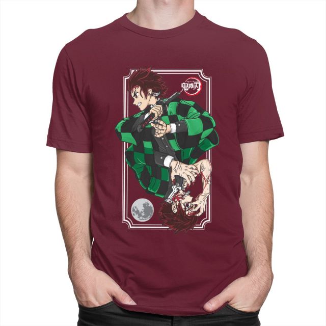 T-Shirt Manga Demon Slayer Tanjiro (6 Coloris) Floqué Adulte Homme Femme Courtes Manches