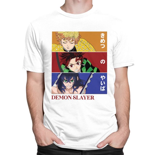 T-Shirt Manga Demon Slayer (6 Coloris) Floqué Adulte Homme Femme Courtes Manches