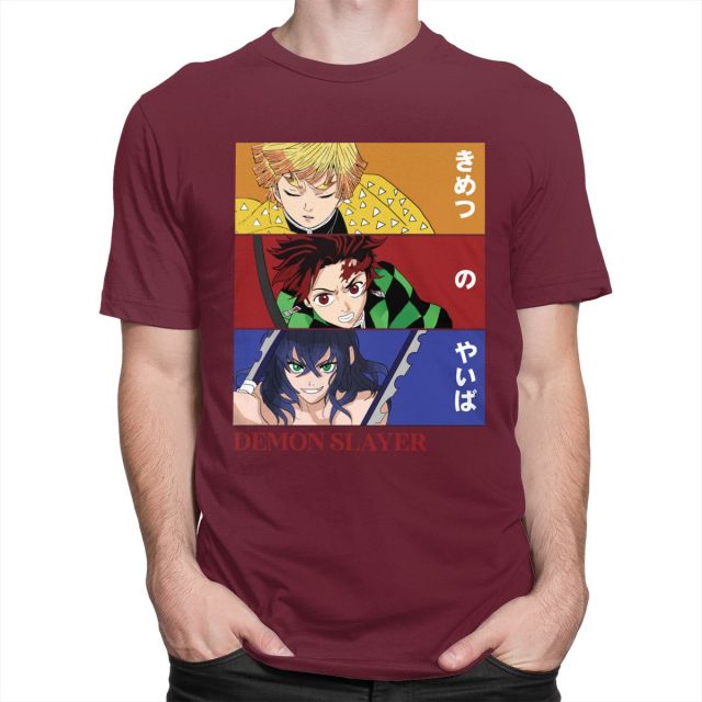 T-Shirt Manga Demon Slayer (6 Coloris) Floqué Adulte Homme Femme Courtes Manches