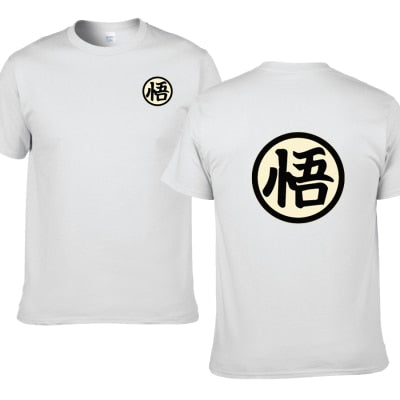 T-Shirt Kanji (5 coloris) Floqué Adulte Homme Femme Courtes Manches Manga Dragon Ball Z