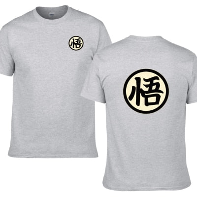T-Shirt Kanji (5 coloris) Floqué Adulte Homme Femme Courtes Manches Manga Dragon Ball Z