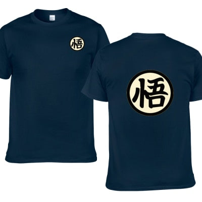 T-Shirt Kanji (5 coloris) Floqué Adulte Homme Femme Courtes Manches Manga Dragon Ball Z