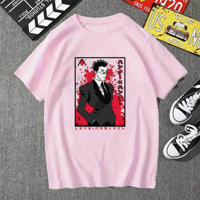 T-shirt Leolio Manga Hunter x Hunter Floqué Adulte Homme Femme Courtes Manches