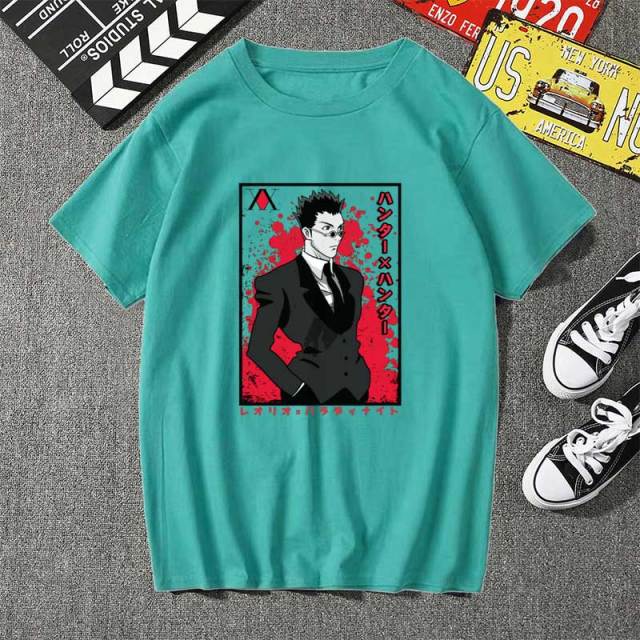 T-shirt Leolio Manga Hunter x Hunter Floqué Adulte Homme Femme Courtes Manches