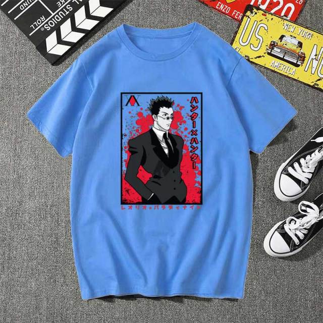T-shirt Leolio Manga Hunter x Hunter Floqué Adulte Homme Femme Courtes Manches