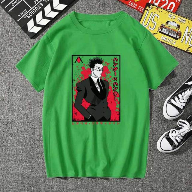 T-shirt Leolio Manga Hunter x Hunter Floqué Adulte Homme Femme Courtes Manches