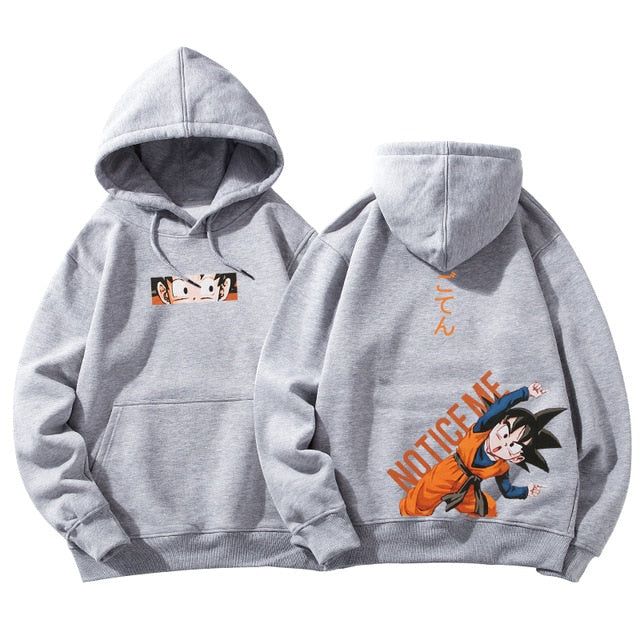 Sweat A Capuche Manga Dragon Ball Z Sangoten gris