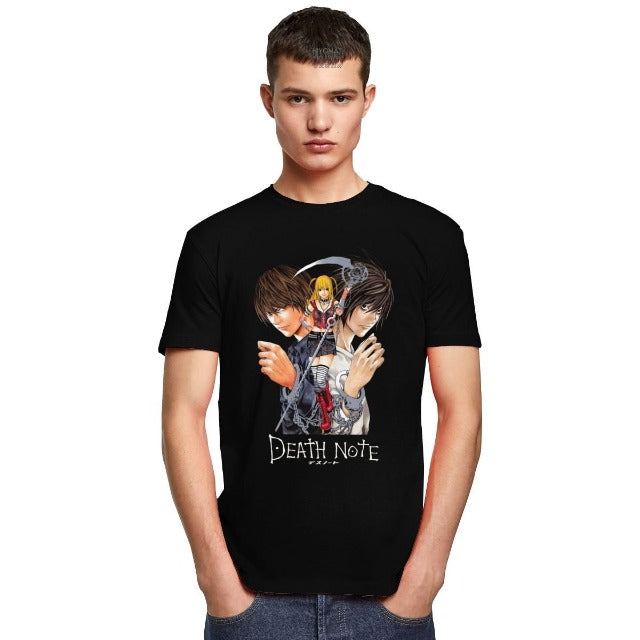 T-Shirt Homme Manga Death Note Floqué Adulte Courtes Manches