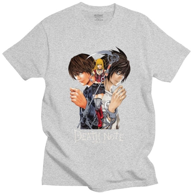 T-Shirt Homme Manga Death Note Floqué Adulte Courtes Manches