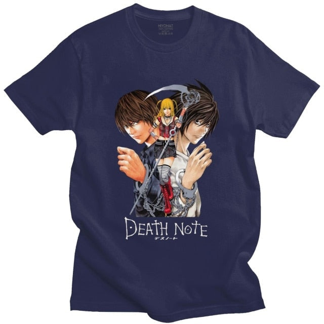 T-Shirt Homme Manga Death Note Floqué Adulte Courtes Manches