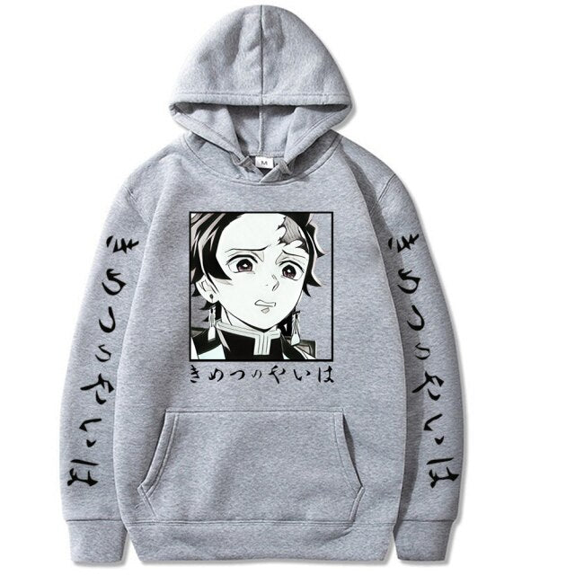Sweatshirt A Capuche Manga Demon Slayer Tanjiro Adulte Homme Femme Longues Manches