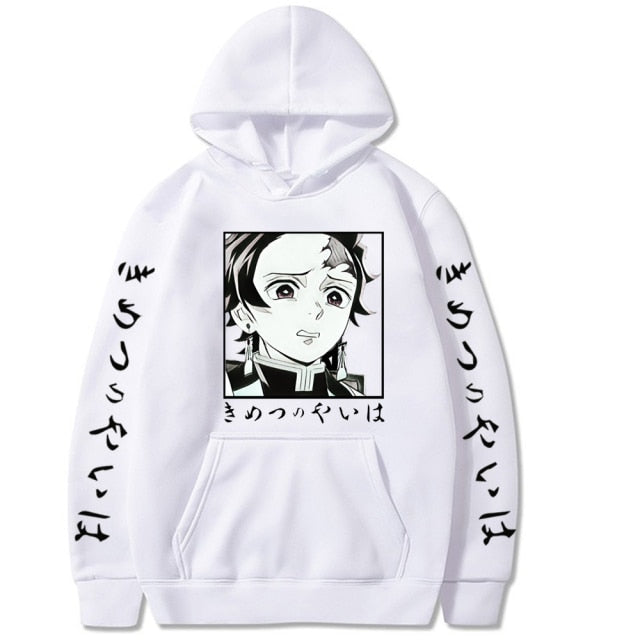 Sweatshirt A Capuche Manga Demon Slayer Tanjiro Adulte Homme Femme Longues Manches