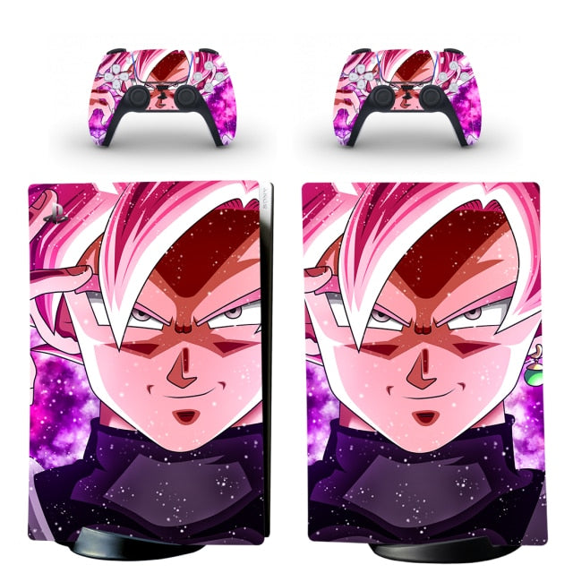 Pegatina PS5 &quot;Goku Black Rosé&quot; Dragon Ball Pegatina para consola y mando