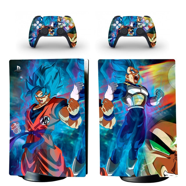 Pegatina PS5 &quot;Goku y Vegeta&quot; Dragon Ball Pegatina para consola y mando