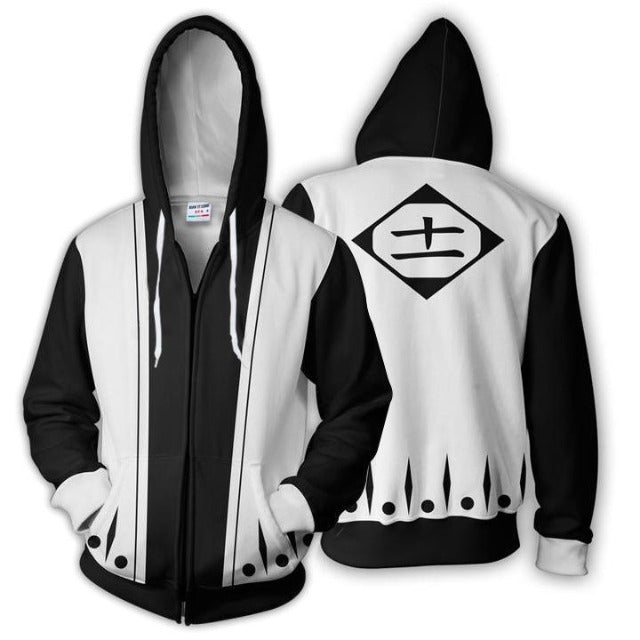 Sweat à Capuche Bleach Toshiro Dragon - Licence Officielle Ripple Sweat à Capuche Bleach Toshiro Dragon - Licence Officielle Ripple