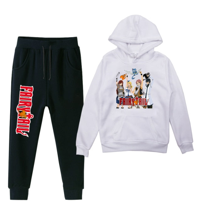 Ensemble Sweat & Jogging Enfant Fairy Tail  blanc noir