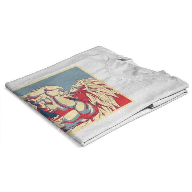 Broly beflocktes T-Shirt für Erwachsene, Herren und Damen, kurzärmelig, Manga, Dragon Ball Z