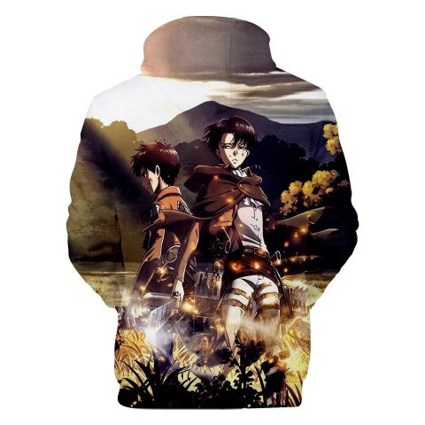 Sudadera Infantil Levi &amp; Eren Shingeki no Kyojin Niño Niña