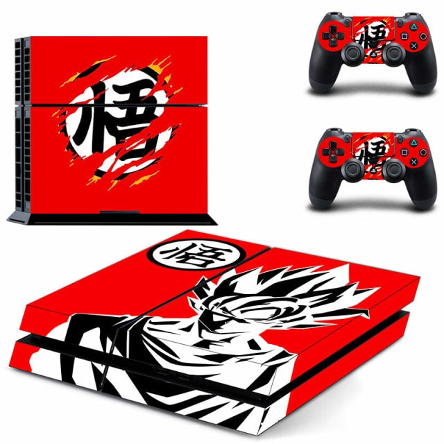 Sticker PS4 &quot;Kanji&quot; Dragon Ball Z Autocollant Playstation Console &amp; Manette