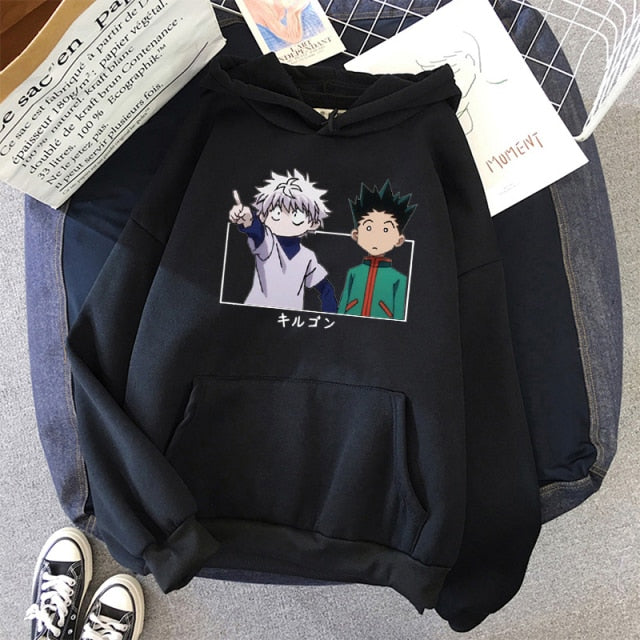 Hoodie Hxh Kirua Gon noir