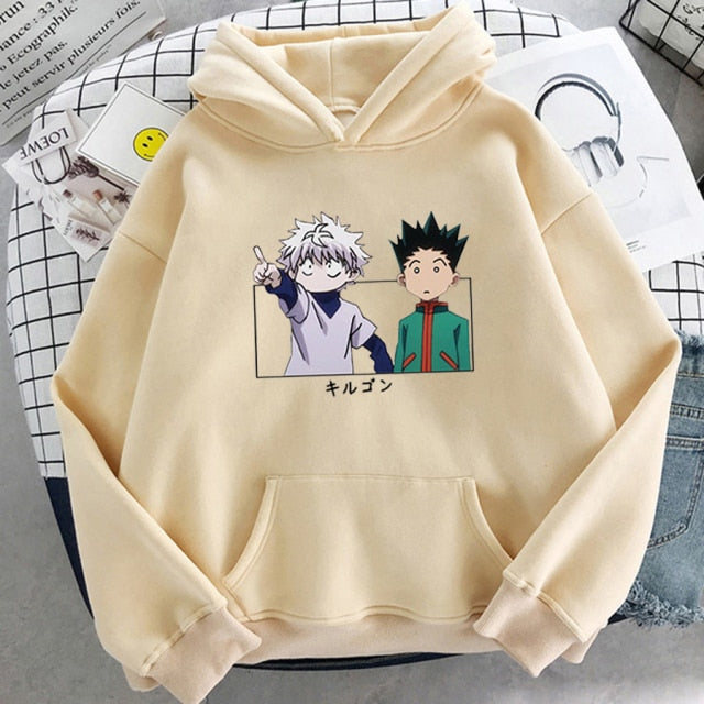 Hoodie Hxh Kirua Gon beige