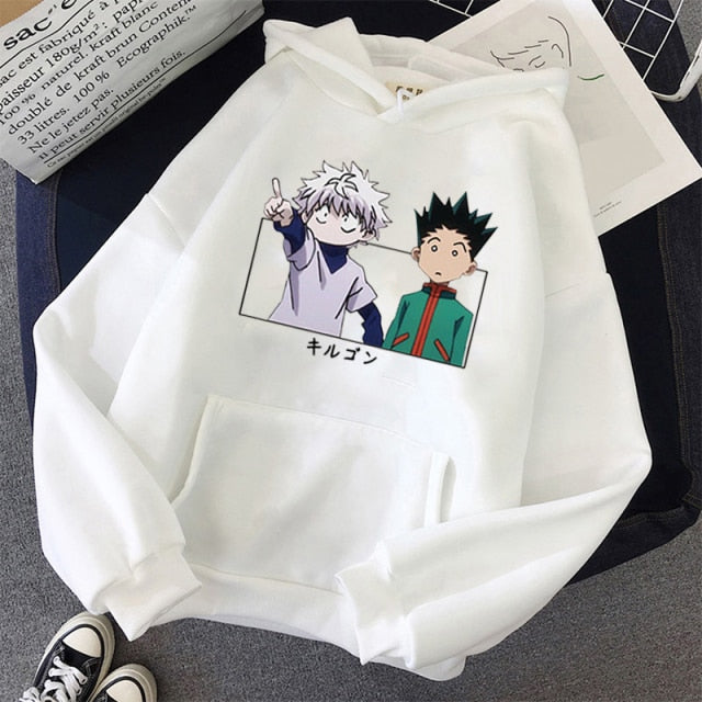 Hoodie Hxh Kirua Gon blanc