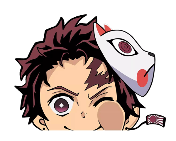 Sticker Voiture Demon Slayer Masque