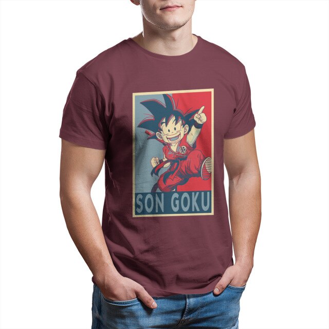 T-shirt Dragon Ball bordeaux