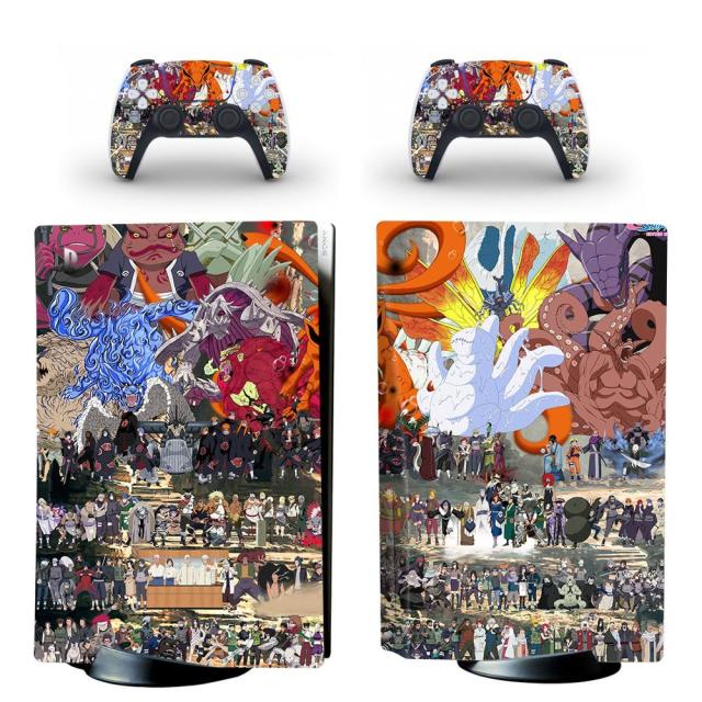 Pegatina PS5 "Demonios con cola" Consola y mando Naruto