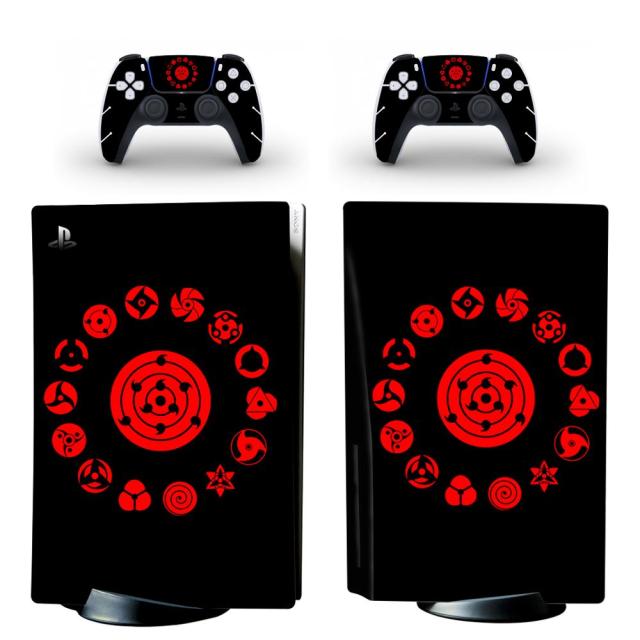 Sticker PS5 &quot;Sharingan&quot; Naruto Console &amp; Manette