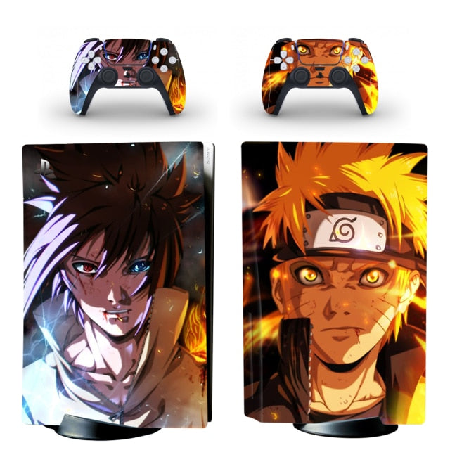 Sticker PS5 &quot;Sasuke &amp; Naruto&quot; Console &amp; Manette