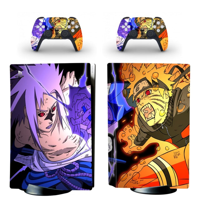 Adhesivo PS5 "Sasuke vs Naruto" Consola y mando