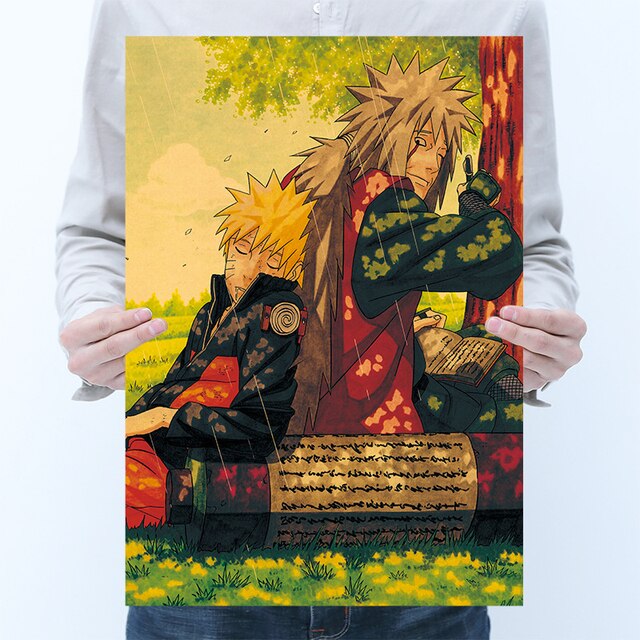 Póster Jiraiya y Naruto