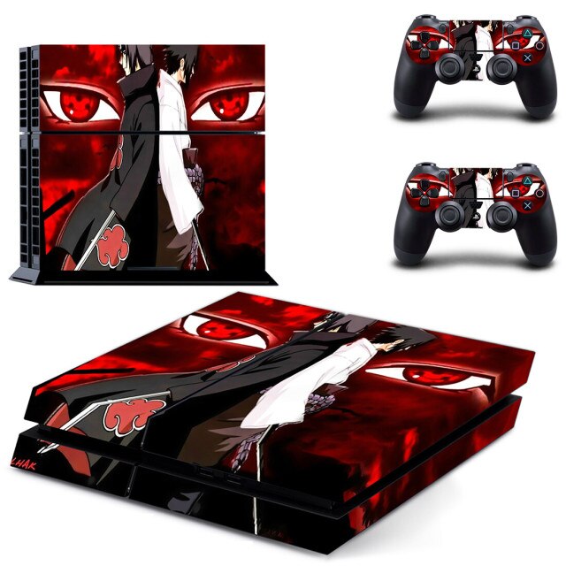 Sticker PS4 &quot;Uchiha&quot; Naruto Autocollant Playstation Console &amp; Manette