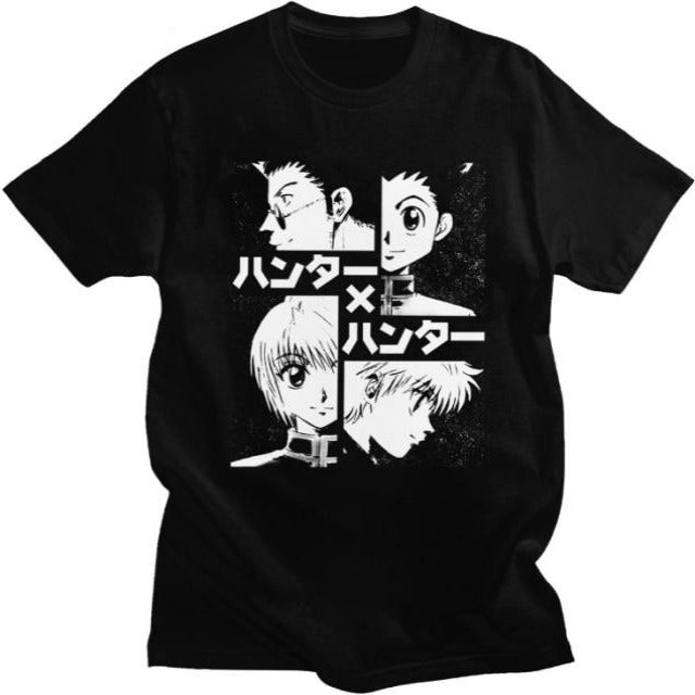 T-Shirt Maglietta Hunter x Hunter Personnagi Nero