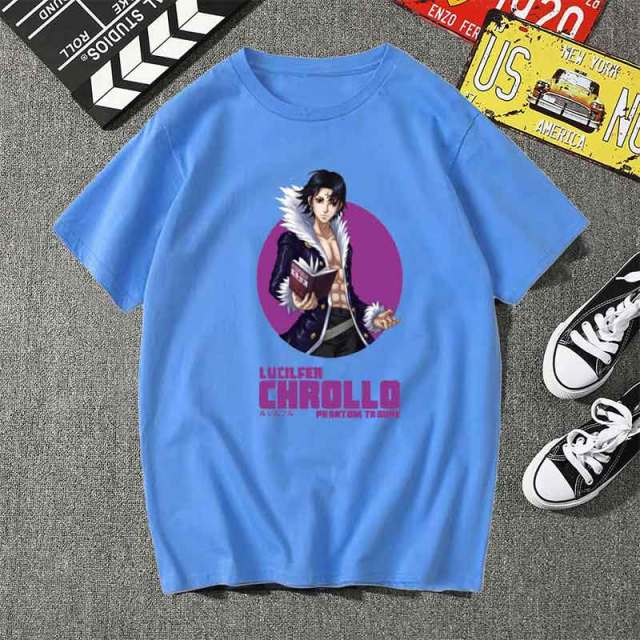 T-Shirt Manga Hunter X Hunter Chrollo Floqué Adulte Homme Femme Courtes Manches