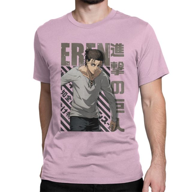 T-shirt Eren Jaeger Attack on Titan Saison 4 Floqué Adulte Homme Femme Courtes Manches Manga
