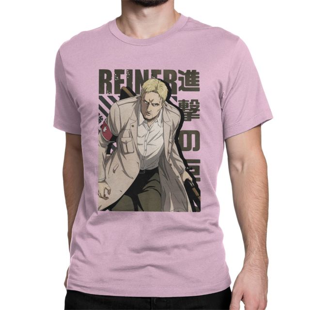 T-shirt Reiner Attaque des Titans Saison 4 Floqué Adulte Homme Femme Courtes Manches Manga