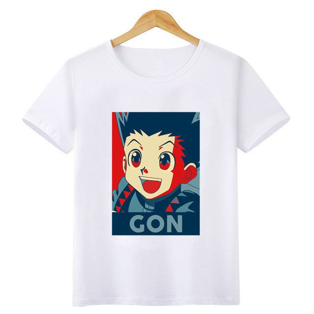 T-shirt Enfant Gon Retro Hunter x Hunter Fille Garçon BLANC