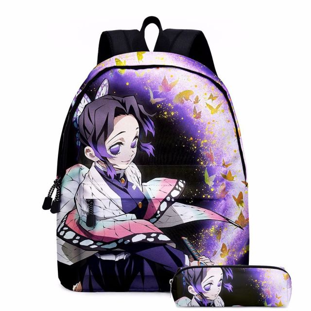 Sac à Dos avec Trousse Demon Slayer Shinobu