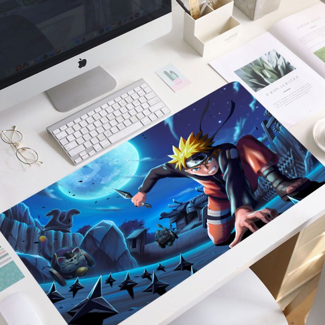 Naruto Grand tapis de souris de jeu, tapis de souris d'anime, tapis de  bureau complet