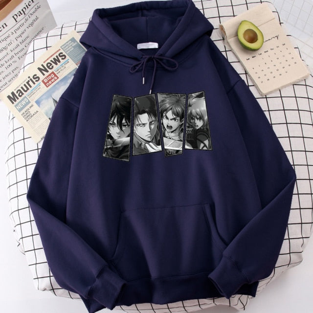 Pull Armin Eren Mikasa Levi Attaque Des Titans bleu