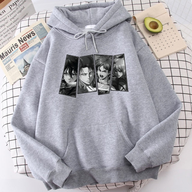 Pull Armin Eren Mikasa Levi Attaque Des Titans gris