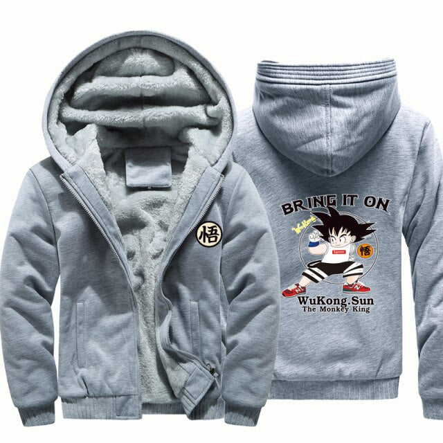 Dragon Ball Goku Bring It On Chaqueta de invierno